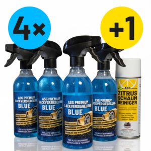 ASG Premium Lackversiegelung Blue (4 Flaschen) + Gratisdose ASG Zitrus-Schaumreiniger